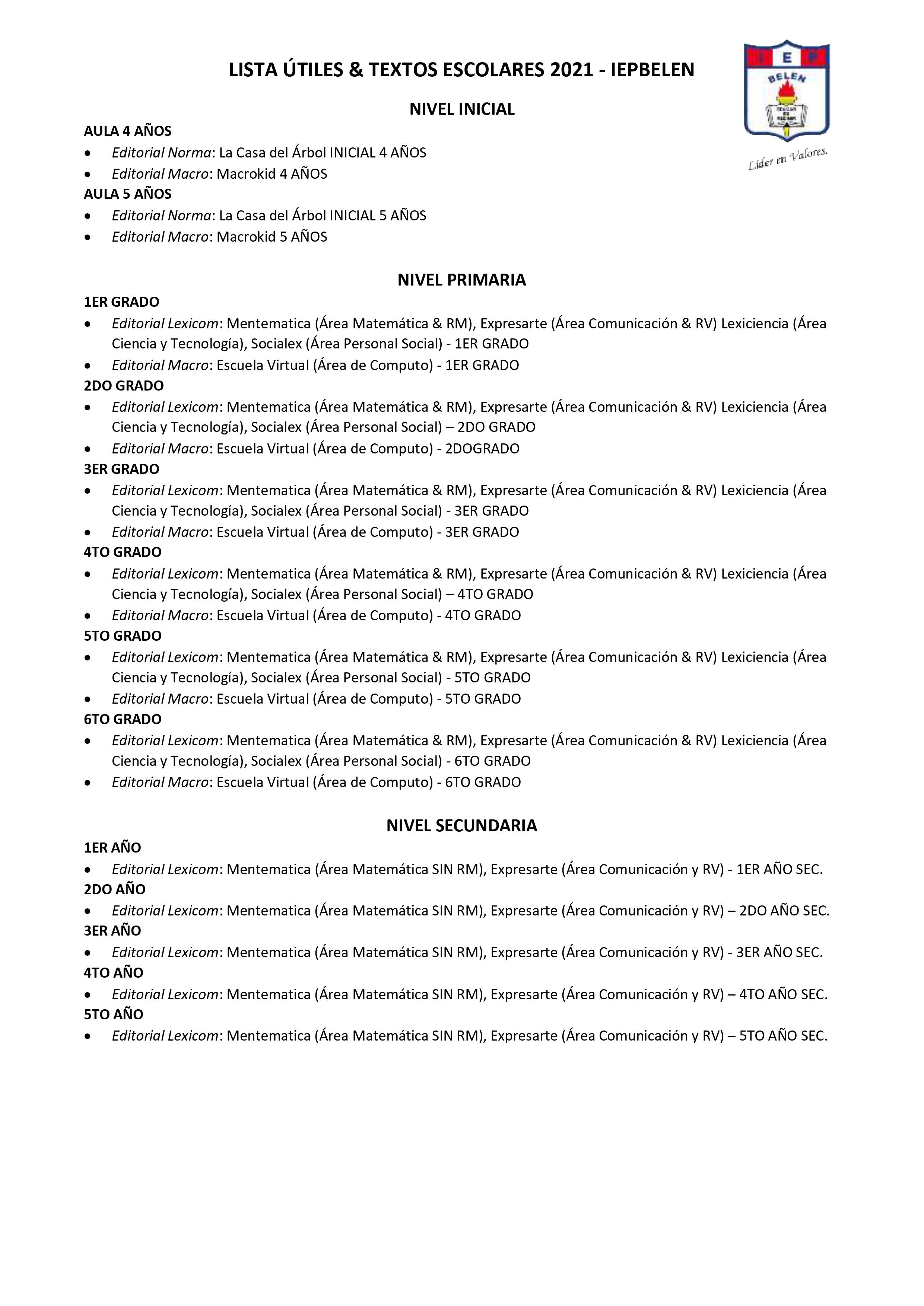 Lista Editoriales 2021