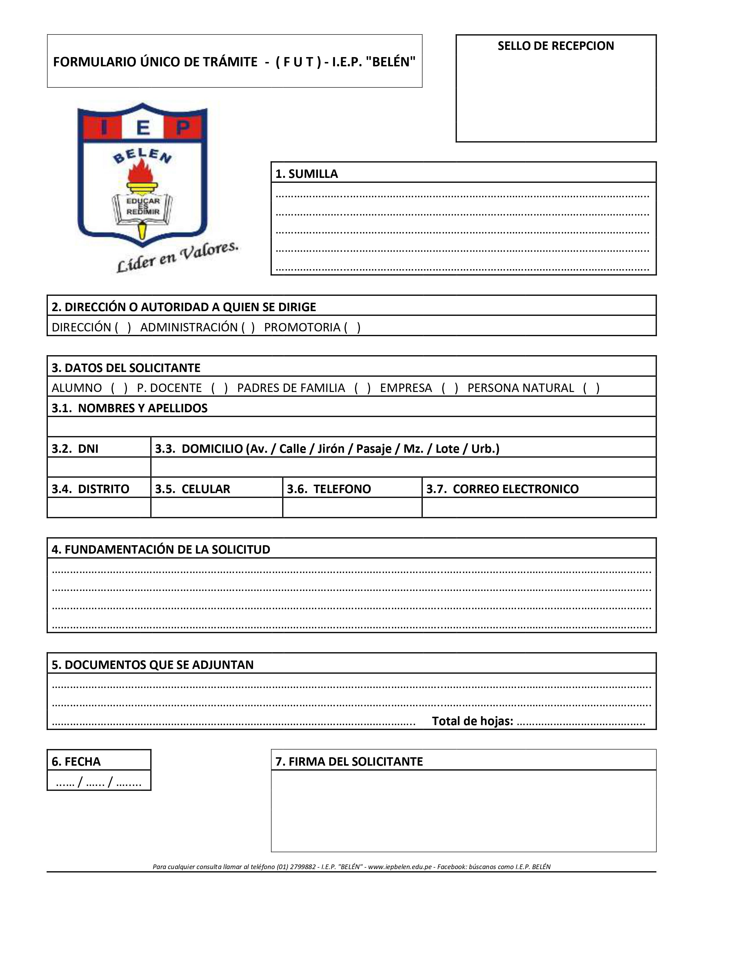 Formulario de Tramite